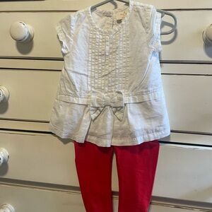 Kate Spade White Blouse Matching Set